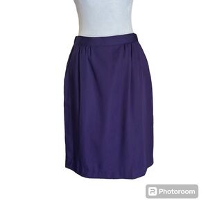 Vintage Lucia Purple A-Line Pencil Skirt Size 8